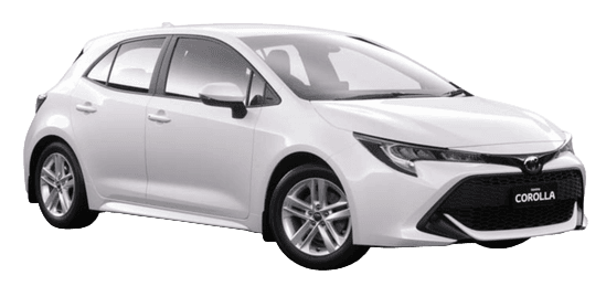 White Toyota Corolla FastPass Motor School car